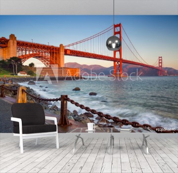 Picture of San Francisco Image of Golden Gate Bridge in San Francisco California during sunrise